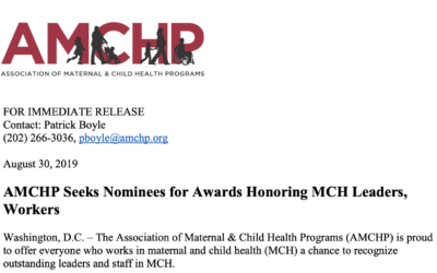 AMCHP Seeks Nominees for Awards Honoring MCH Leaders, Workers