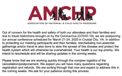 AMCHP 2020 Conference Postponed