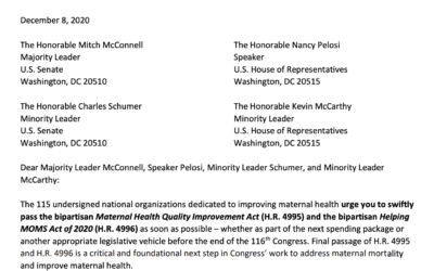 AMCHP Leads 115 National Organizations Urging the Passage of H.R. 4995 and H.R. 4996