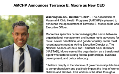 AMCHP Announces Terrance E. Moore as New CEO