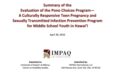 Pono Choices: Supporting Implementation of a Culturally Relevant Sexual Health Education Curriculum