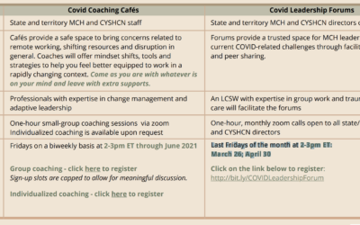 NEW Programs to Support MCH/CYSHCN Staff and Leadership During the COVID-19 Pandemic