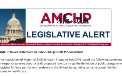 AMCHP Issues Statement on Public Charge Draft Proposed Rule