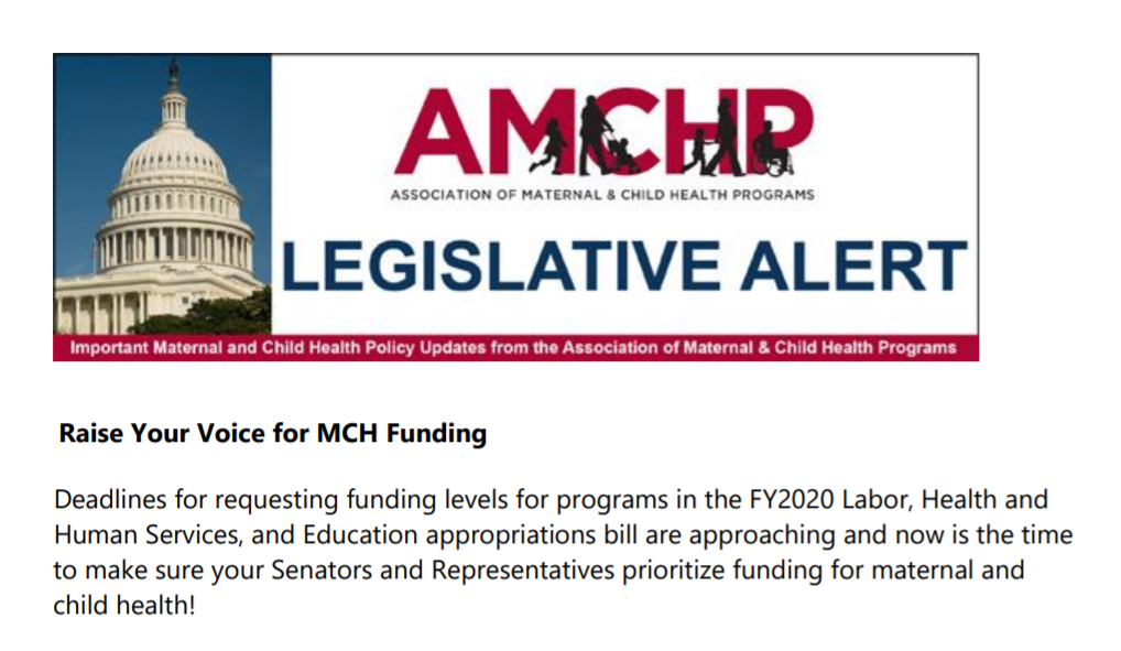 Raise Your Voice for MCH Funding