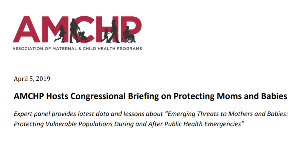 AMCHP Hosts Congressional Briefing on Protecting Moms and Babies