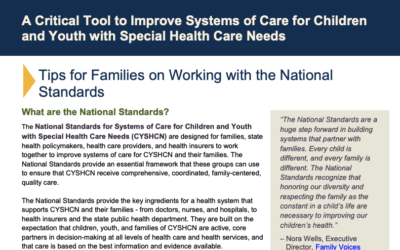 Tips for Families and Family Organizations on Implementing the National Standards