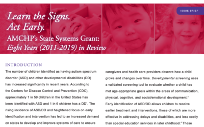 Learn the Signs. Act Early. AMCHP’s State Systems Grant: Eight Years (2011-2019) in Review