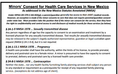 Consent & Confidentiality Laws (New Mexico)