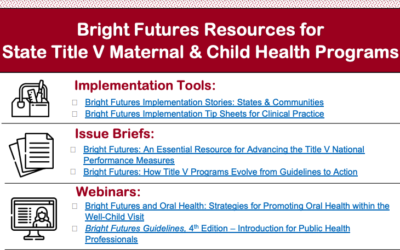 Bright Futures Resources for State Title V Maternal & Child Health Programs