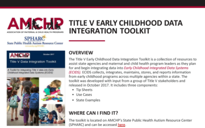 Title V Early Childhood Data Integration Toolkit: Factsheet