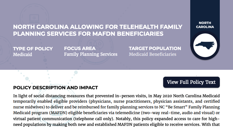 Equity in Telehealth Policy Framework