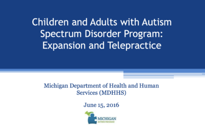 Children and Adults with Autism Spectrum Disorder Program: Expansion and Telepractice