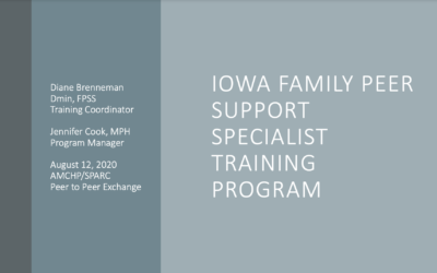 Iowa Family Peer Support Specialist Training Program: Overview