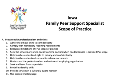 Iowa Family Peer Support Specialist Scope of Practice