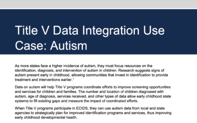 Title V Data Integration Use Case: Autism