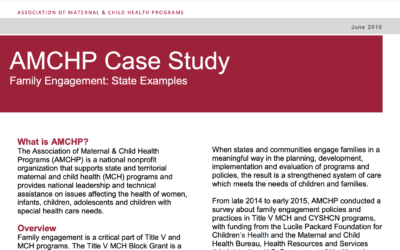 AMCHP Case Study Family Engagement: State Examples
