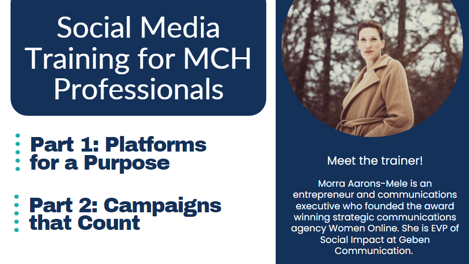 Social Media Training for MCH Professionals