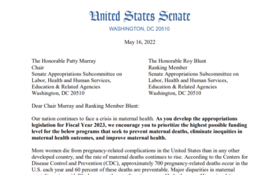 AMCHP Leads Coalition in Support of Senate Bipartisan Dear Colleague Letter Urging Fiscal Year 2023 Funding for Federal Maternal Health Programs