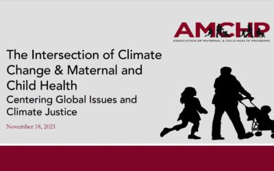 The Intersection of Climate Change & Maternal and Child Health: Nov 2021 Global Health Webinar