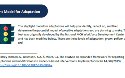 Adapting a Program: Stoplight Model for Adaptation