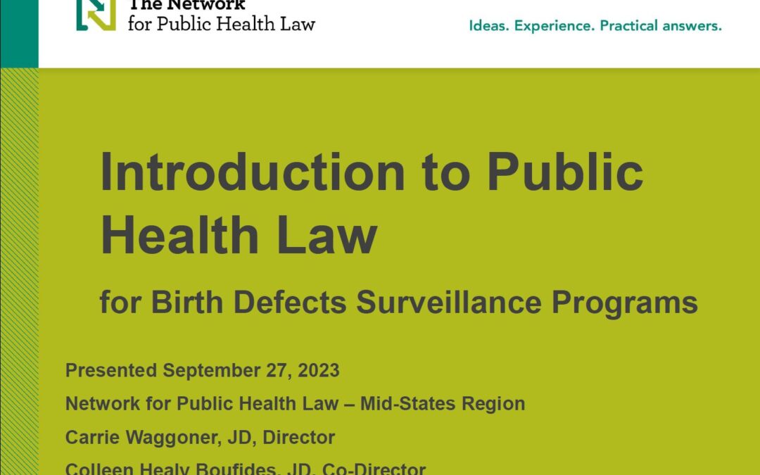 AMCHP TA Roundtable Series: Exploring Birth Defects Surveillance Programs and Legal Considerations for Public Health Data