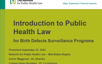 AMCHP TA Roundtable Series: Exploring Birth Defects Surveillance Programs and Legal Considerations for Public Health Data