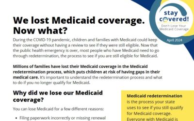 We lost Medicaid coverage: Now What?