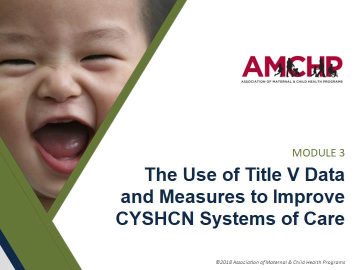 The Use of Title V Data and Measures to Improve Systems of Care for CYSHCN