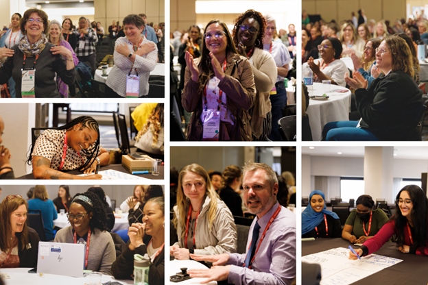 Collage of participants enjoying their time at AMCHP 2024. 