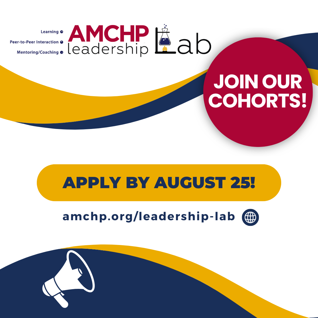 Graphic promoting AMCHP's Leadership Lab. Learn more and apply by August 25. amchp.org/leadership-lab