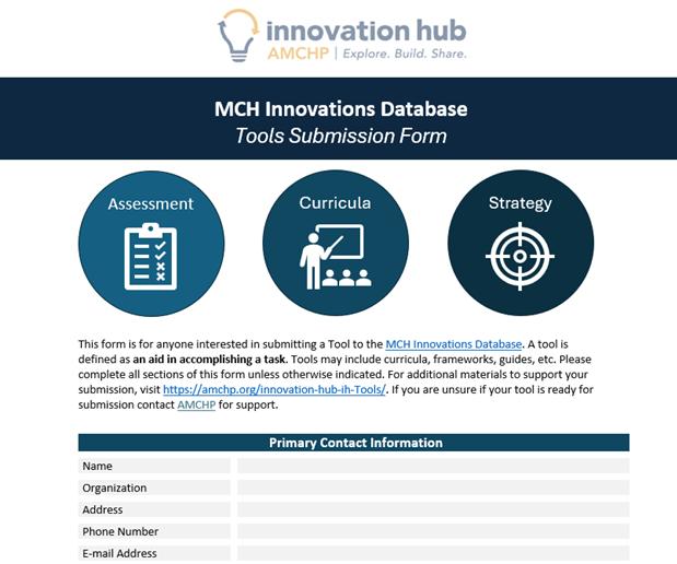 Submit a Tool - AMCHP