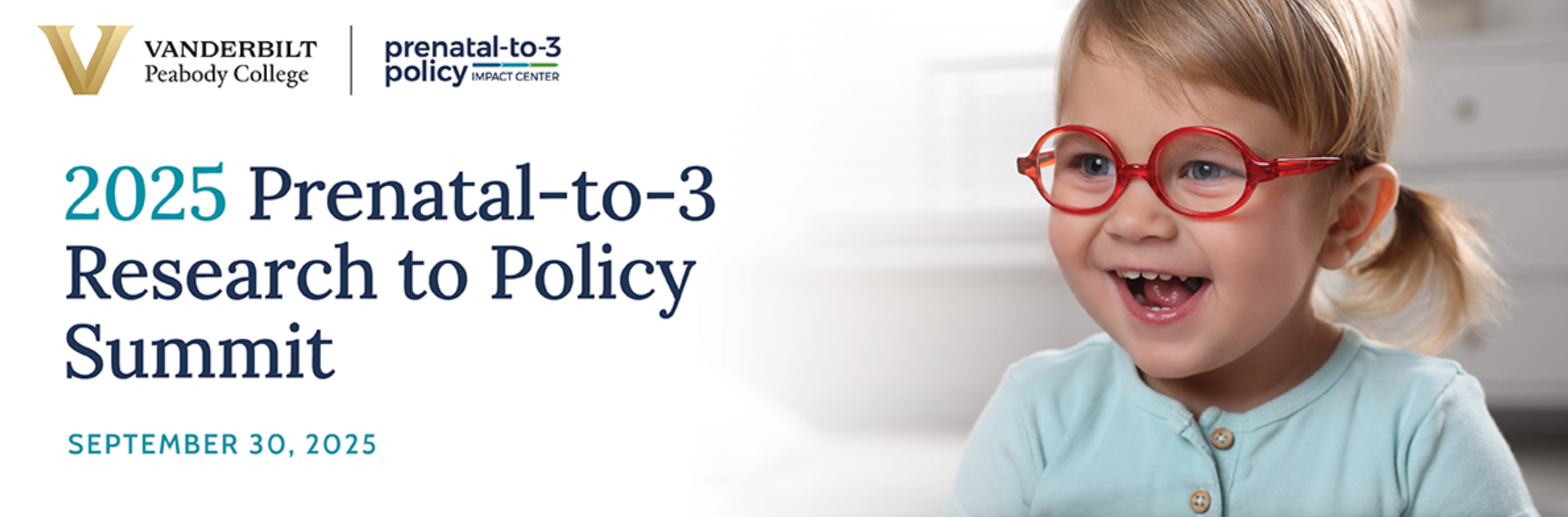 Graphic promoting the 2025 Prenatal-to-3 Research to Policy Summit, September 30, 2025