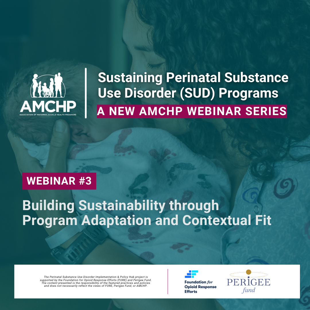Sustaining Perinatal Substance Use Disorder (SUD) Programs Webinar Series final session: Building Sustainability through Program Adaptation and Contextual Fit